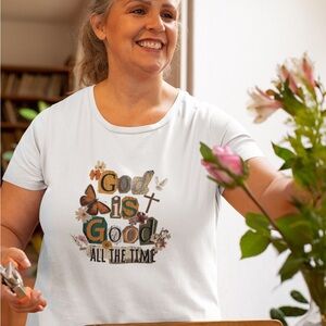 God Is Good All The Time Graphic Tee - White